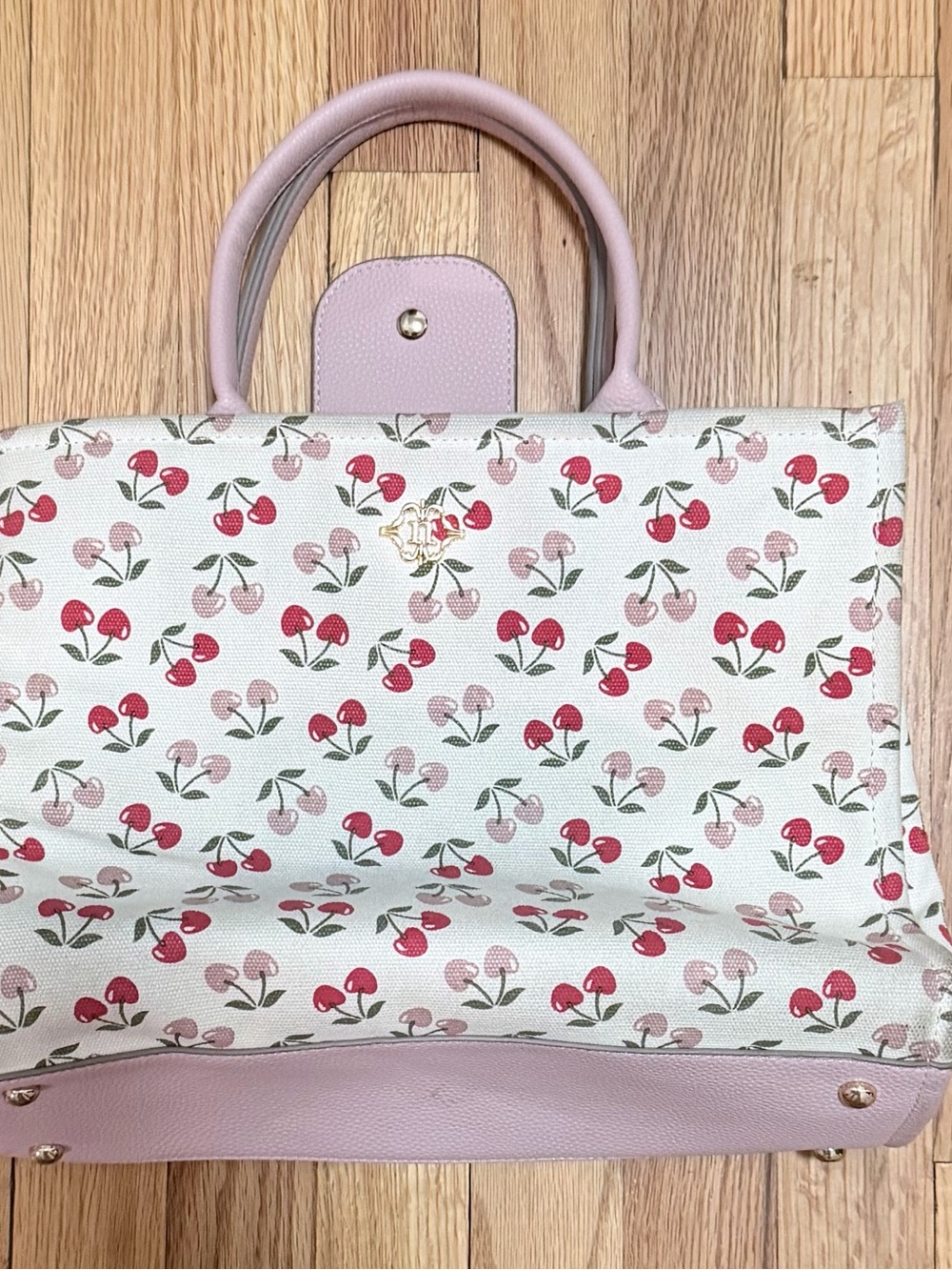 Nanette Lepore Pink Cherry-Print Tote